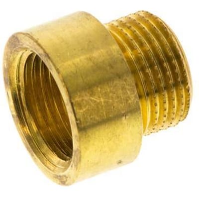 G 3/8'' F/M Messing Verlengstuk DIN 3523 - 10 mm [2 Stuks]