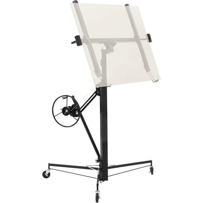 3353mm Gipsplaatlift, Robuuste 68 kg Sheetrock Hijswerktuig met Verstelbare Telescopische Arm, Vergrendelbare Wielen, Gipsplaat Lifter Paneelkrik Hijswerktuig Gereedschap Ideaal
