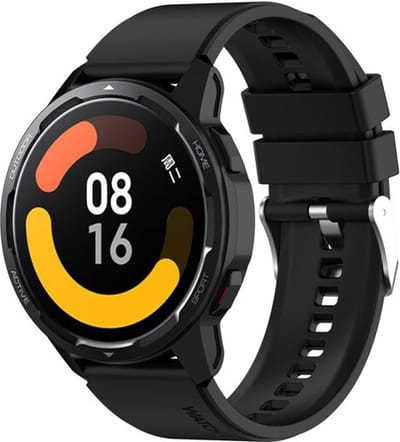 By Qubix - Geschikt voor Garmin bandje - Geschikt voor Garmin Vivoactive 4 / 4L - Siliconen sportband - Zwart - Smartwatch bandje 22mm