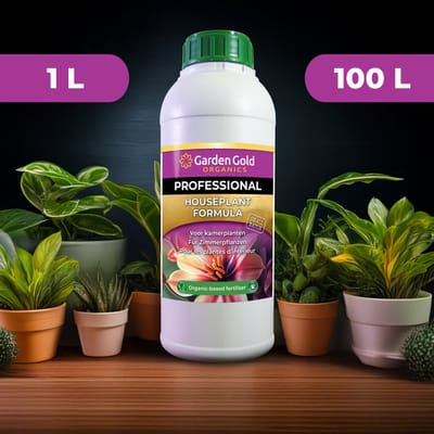 Garden Gold Biologische Kamerplanten Voeding - 1 L - Vloeibare Plantenvoeding voor Kamerplanten - Voor Groen Blad en Sterke Wortels