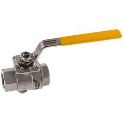 Rp 3/4 inch Gas 2-Weg RVS Kogelkraan - BL2SH-AM-GA-034