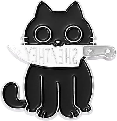Enamel Pins - Broches Pins - Kleding Decoratie - Kwaliteit Materiaal - 8 x 5.31 cm - Zwart