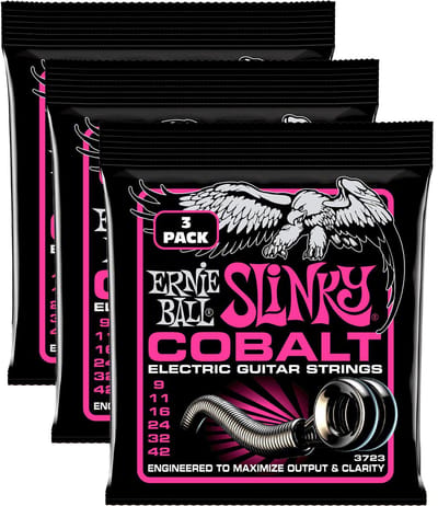 Ernie Ball 3723 Super Slinky Cobalt Elektrische Gitaarsnaren (9-42) 3-Pack