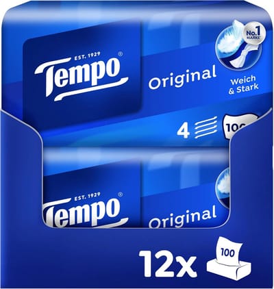 Voordeelverpakking Zachte en Sterke Papieren Zakdoekjes, 12x100 Stuks