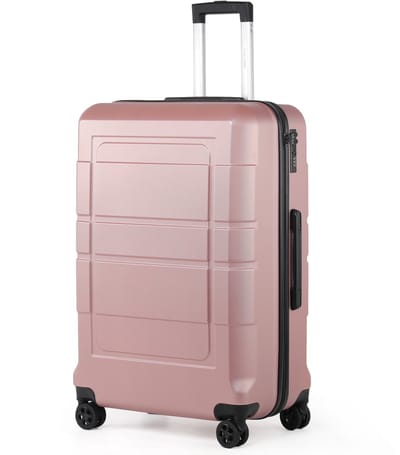 TAN.TOMI Reiskoffer 95L – Grote Trolley Koffer met 4 Wielen & Cijferslot – Handbagage & Ruimbagage – Lichtgewicht & Stevig - Roségoud