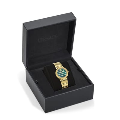 Versace Greca Logo Pearl VE0S00425 Horloge - Staal - Goudkleurig - Ø 33 mm