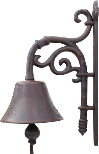 Wandbel - Deurbel Antiek - Decoratief Gebruik - Gietijzeren Design - 32 cm Hoog - Antiek