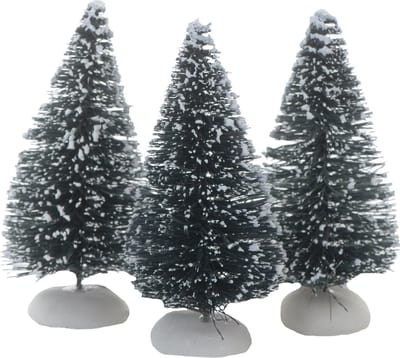 Dickensville - Besneeuwde Bomen 9cm - Set van 3