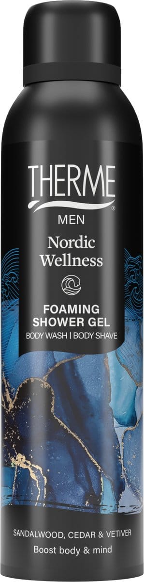 THERME Men Nordic Wellness Foaming Shower Gel - 6 * 200 ml - voordeelverpakking