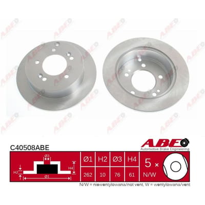 Remschijf ABE C40508 achter, volledig, 1 Stuk