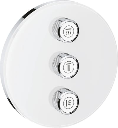 GROHE Grohtherm SmartControl - Drievoudig opbouwdeel - Volume (stopkraan) - Rond - Wit
