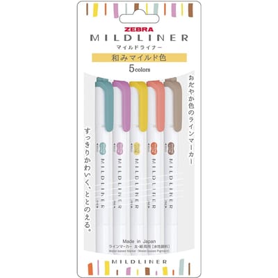 Zebra Mildliners Deep Warm Colors Set van 5