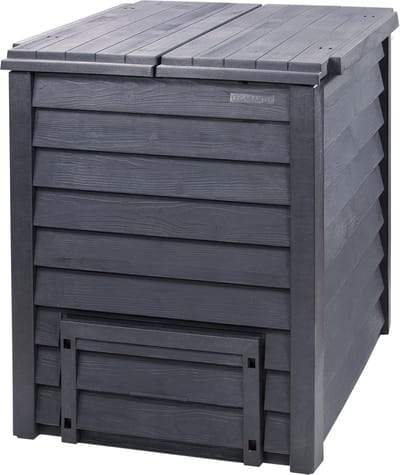 Compostbak - GFT bak - Afval verwerken - Echt houtlook - 400 liter - Antracietbruin