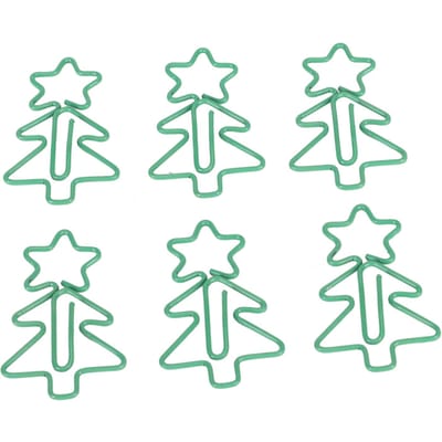 100 Stuks Fancy Paperclips Kerstboom Stijl Antislip Multifunctioneel Leuke Paperclips voor Thuis blue