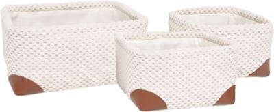 Kidsdepot Opbergmanden Set - Nois - Wit (3 stuks)