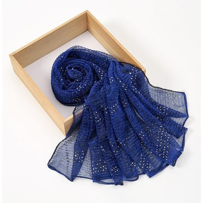 1pc Bandana pour Dames Léger & Brillant Couleur Unie Écharpe en Soie Headwrap Bandeau Écharpe Décorative Châle Adapté pour un Usage Quotidien Bandana, Bandeau pour Cheveux bleu
