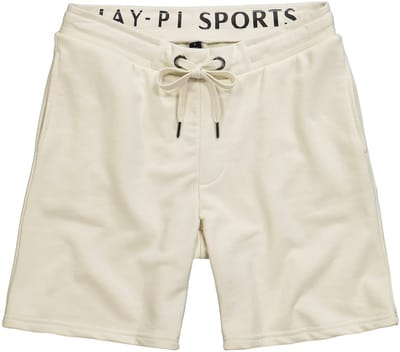 JAY-PI - Heren - Sweatbermuda fitness 3 zakken - Crèmewit - Maat 6XL