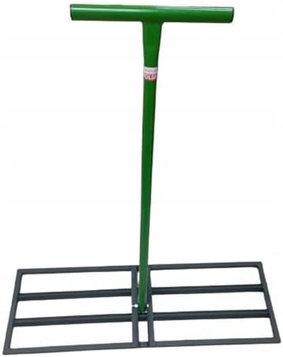 Gazonhark Nivelleerhark - Tuin egaliseren - Gras voorbereiden - Roestvrijstalen kop - 100 cm breed - Groen