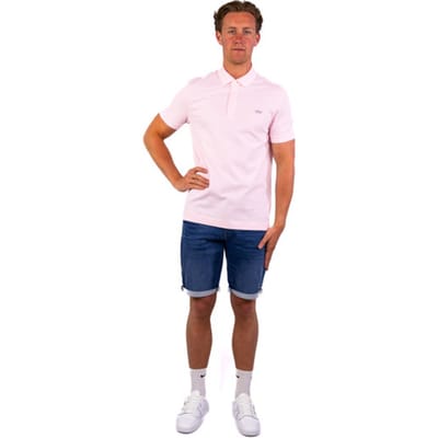 Lacoste Paris Stretch Pique Polo Regular Fit - lichtroze