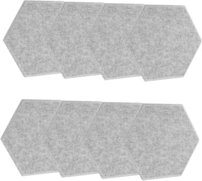 Geluidsisolatie Panelen - Akoestische Platen - Ruis Verminderen - Innovatief 3D Ontwerp - 30x26x0.9cm - Zilver Grijs
