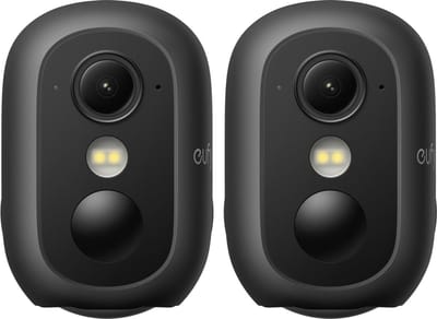eufy Security eufyCam C35 - 2 stuks, Zwart, Draadloze Beveiligingscamera, Voor Buiten en Binnen, Magnetische Bevestiging, Kleurennachtzicht, Lokale Opslag, Geen Maandelijkse Kosten, IP67, Gezichtsherkenning