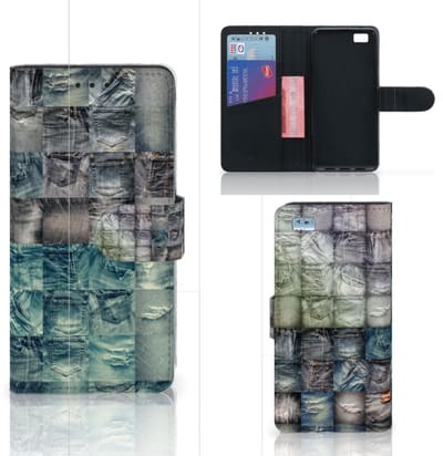 Wallet Case met Pasjes Huawei Ascend P8 Lite Spijkerbroeken