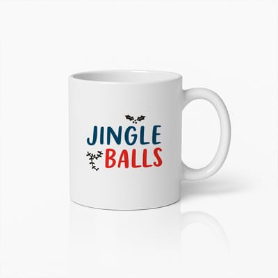 Grappige Kerst Mok | Jingle Balls Koffiebeker 330ml | Humoristisch Cadeau voor Mannen & Vrouwen | Feestelijke Kerstcadeau voor op Kantoor