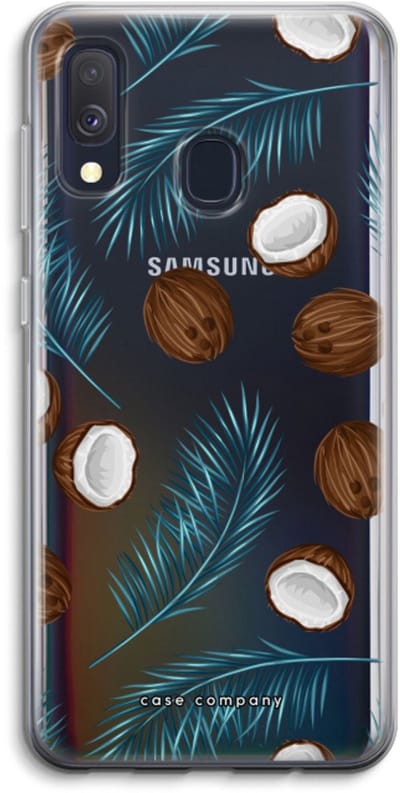Case Company® - Hoesje geschikt voor Samsung Galaxy A40 hoesje - Kokosnoot - Soft Cover Telefoonhoesje - Bescherming aan alle Kanten en Schermrand