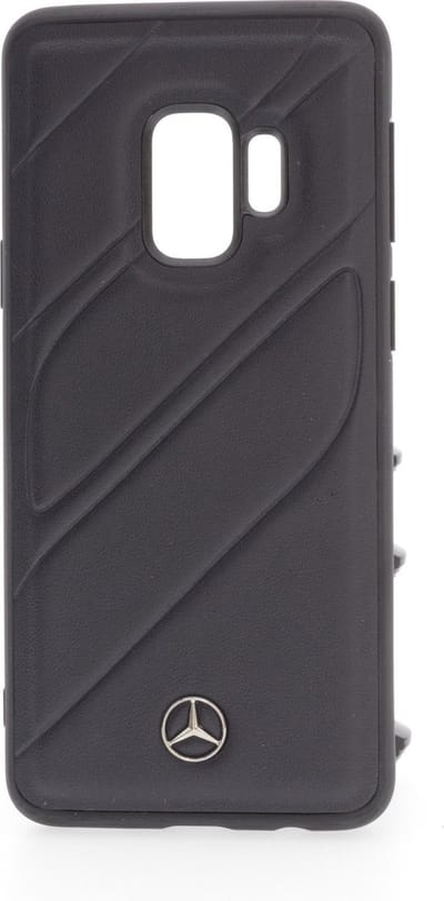 Blauw hoesje van Mercedes-Benz - Backcover - Avantgarde - Leer - Galaxy S9 - Silicone rand