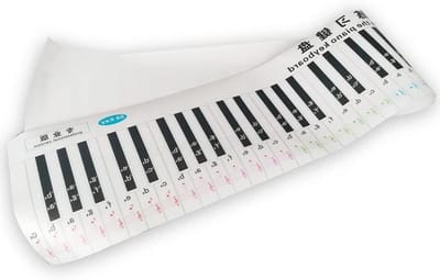 Piano Keyboard Stickers - Piano Noten Stickers - Muziek Leren - Waterbestendig Materiaal - 88 Toetsen - Wit