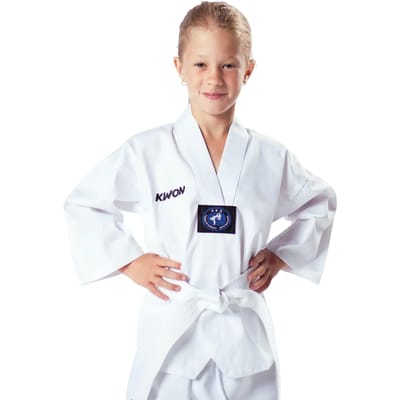 V-hals kimono jasje voor meisjes Kwon Clubline Weiß
