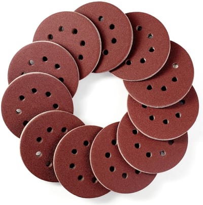 Dailygoods- Schuurpapier 125mm P120 - Schuurpapier Set - 110 Stuks - Rond Schuurpapier - Fijn Schuurpapier - Hoogwaardige Kwaliteit - Schuurvel