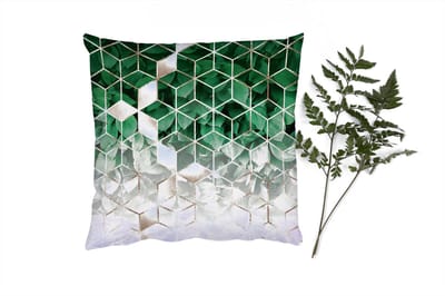 Sierkussens - Kussentjes Woonkamer - 40x40 cm - Bladeren - Goud - Patronen - Kubus - Luxe