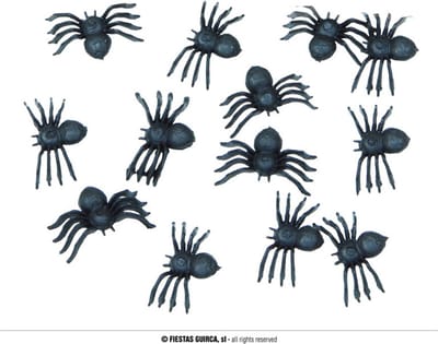 Fiestas Guirca - Decoratie spinnen (70 stuks) - Halloween - Halloween Decoratie - Halloween Versiering