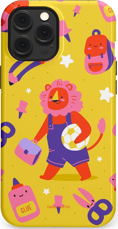 Casetastic hoesje geschikt voor Apple iPhone 12 Pro Max - MagSafe - Dubbellaagse bescherming - Krachtige lessen - Fashion Case - Goud Koraal