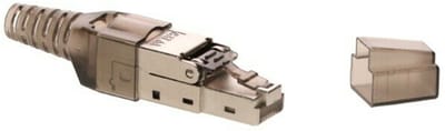DANICOM S/FTP CAT6A Toolless RJ45 Connector - voor stugge kern