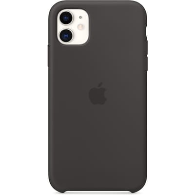 Silicone Backcover voor de Apple iPhone 11 - Zwart