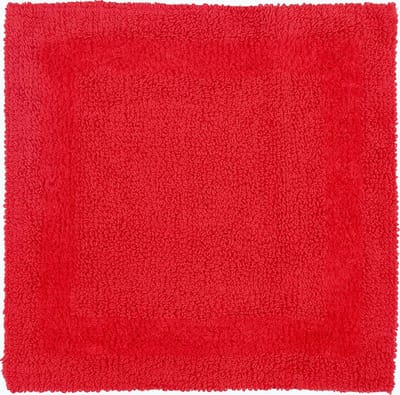 Homescapes douchemat rood 50x50 cm gemaakt van 100% katoen