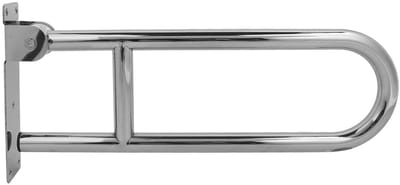 Toiletbeugel Opklapbaar - Badkamer Handgreep - Veiligheid Thuis - 90° Verticale Rotatie - 62 x 9 cm - Zilver