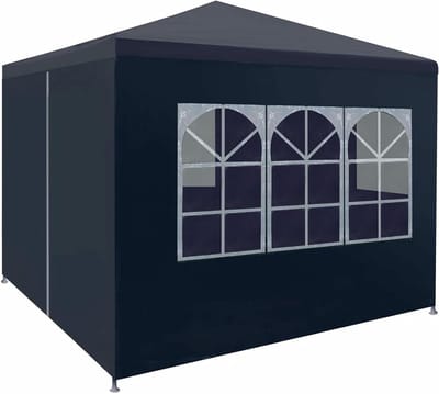 Partytent met zijwanden - Tuinpaviljoen Gazebo - Feesten in de tuin - Waterdicht UV-bestendig - 3 x 3 meter - Blauw