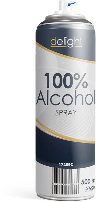 100% Alcohol Spray - 500ml - Reinigend & Ontvetten - Sneldrogend - Voor Elektronica Onderhoud - Niet Geschikt Voor Huid of Consumptie [17289C]