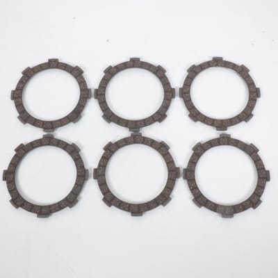 set van zes tecnium koppelingsplaten voor kawasaki 80 kx 1985-1987 nieuw