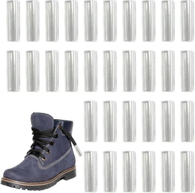 Transparante krimpkousen voor het inkorten en repareren van veters, ideaal voor sneakers, kleding en accessoires, 100 stuks van 2,5 cm