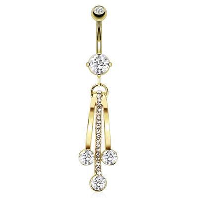 Piercing hanger waves - goud - LMPiercings