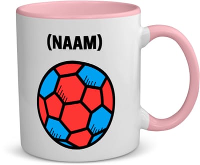 Akyol - handbal met eigen naam koffiemok - theemok - roze - Handbal - handballer - sport - 350 ML inhoud