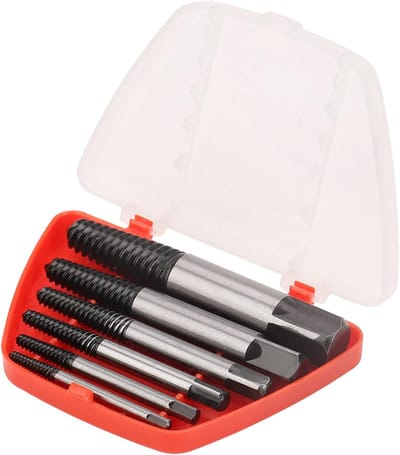 Schroevenuitdraaiset 6-delig - Schroefverwijderaar Tool - Beschadigde Schroeven Verwijderen - Chroom-vanadiumstaal - 10 x 8 x 5 cm