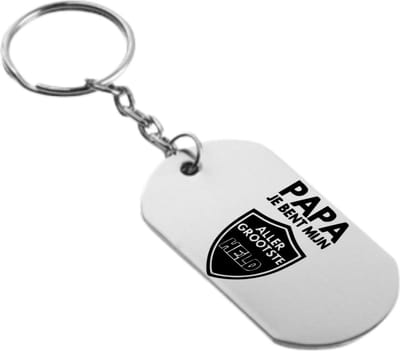 Akyol - papa je bent mijn aller grootste held sleutelhanger - Papa - familie - cadeau - 54 x 29mm