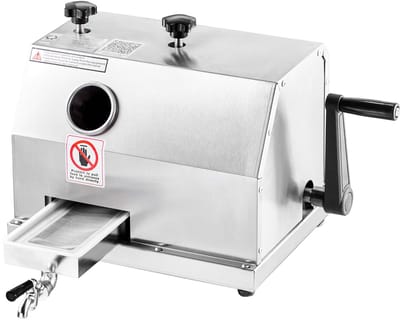 Commerciële Suikerrietpers, 110 LBS/U Suikerrietsapmachine met 3 Roestvrijstalen Rollen, 2,4 Inch Brede Inlaat, Handmatige Sapcentrifuge voor Thuis En Zakelijk Gebruik