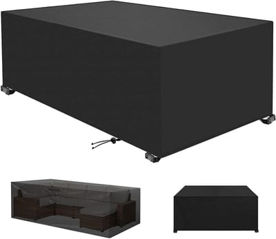 Tuinmeubelhoes - Outdoor beschermhoes - Meubels beschermen - Waterdicht Oxford stof - 240 cm lang - Zwart