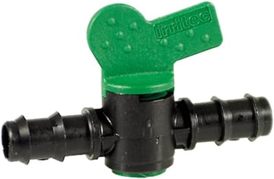 Mini Ventiel - Cilinderventiel Slang - Druppel Irrigatie - Met Slanghouder - 16 x 16 mm